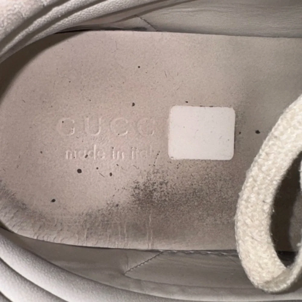 Gucci Ace High Top GG White Leather Sneakers Sz 11 Men's Pre-Owned‎